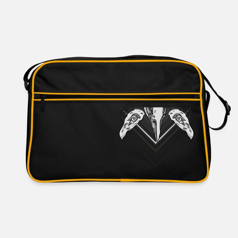 Vogel-Schädel Retro Tasche