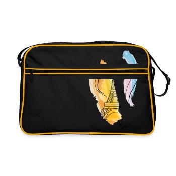Eiffel Tower drawing - Retro Bag - black/gold - Front