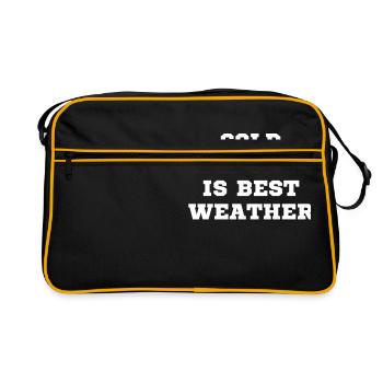 Le temps froid est le meilleur temps - Sac Retro - noir/or - Devant