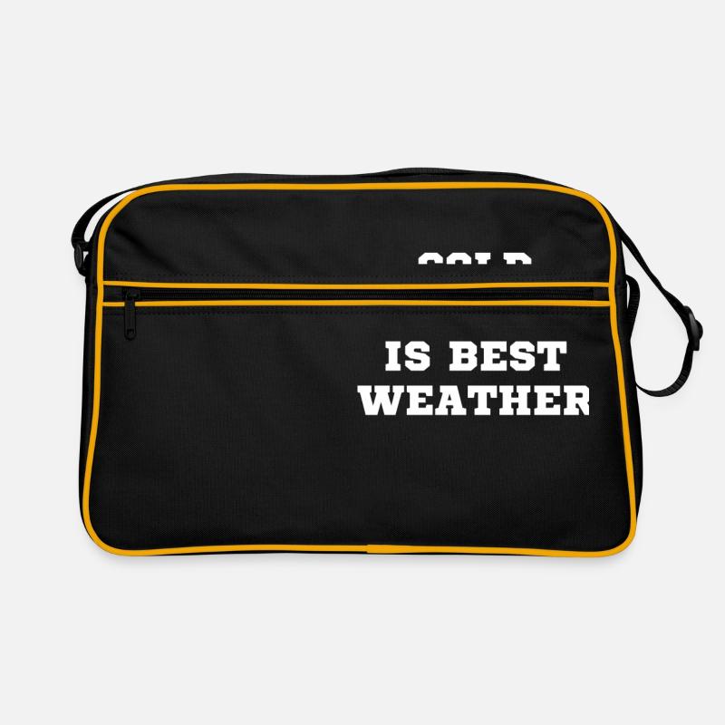 Le temps froid est le meilleur temps - Sac Retro - noir/or