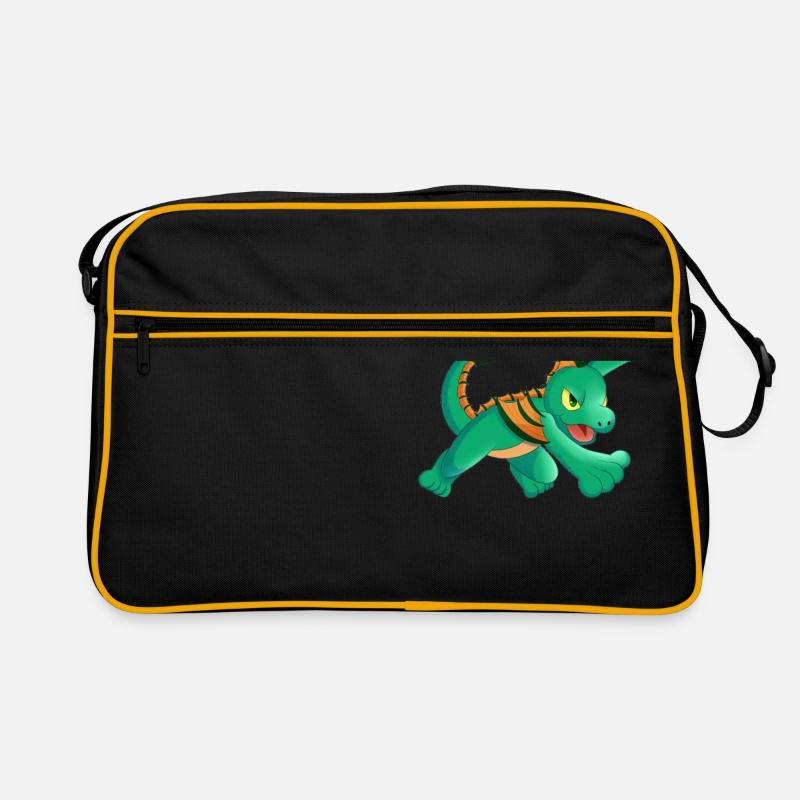 Grekko - Retro Tasche - Schwarz/Gold