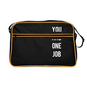 Vous aviez un travail - Sac Retro - noir/or - Devant