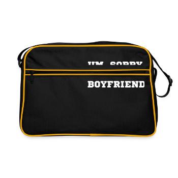 hm sorry i have a friend - Retro Bag - black/gold - Front