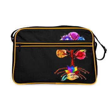 Chakra - Retro Tasche - Schwarz/Gold - Vorne