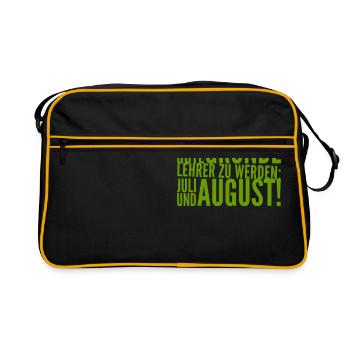 Sommerferien - Retro Tasche - Schwarz/Gold - Vorne
