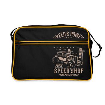 Speed & Power Hotrod Gasoline Speed Shop - Retro Bag - black/gold - Front