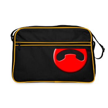 Téléphone portable smartphone smartphone raccrocher symbole icône Gesp - Sac Retro - noir/or - Devant
