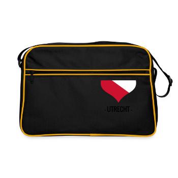 I love Utrecht logo - Retro Bag - black/gold - Front