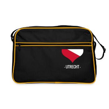Utrecht logo - Retro Bag - black/gold - Front