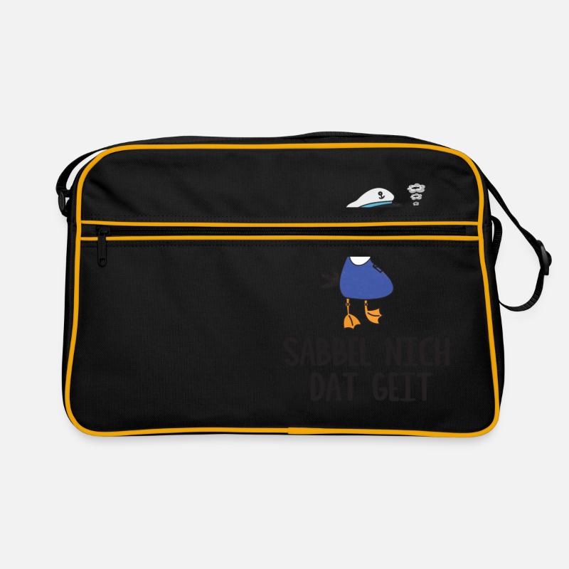 Möwe, Sabbel nich dat Geit, Geschenk Retro Tasche