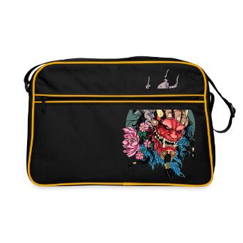 Visage Oni - Sac Retro - noir/or - Devant