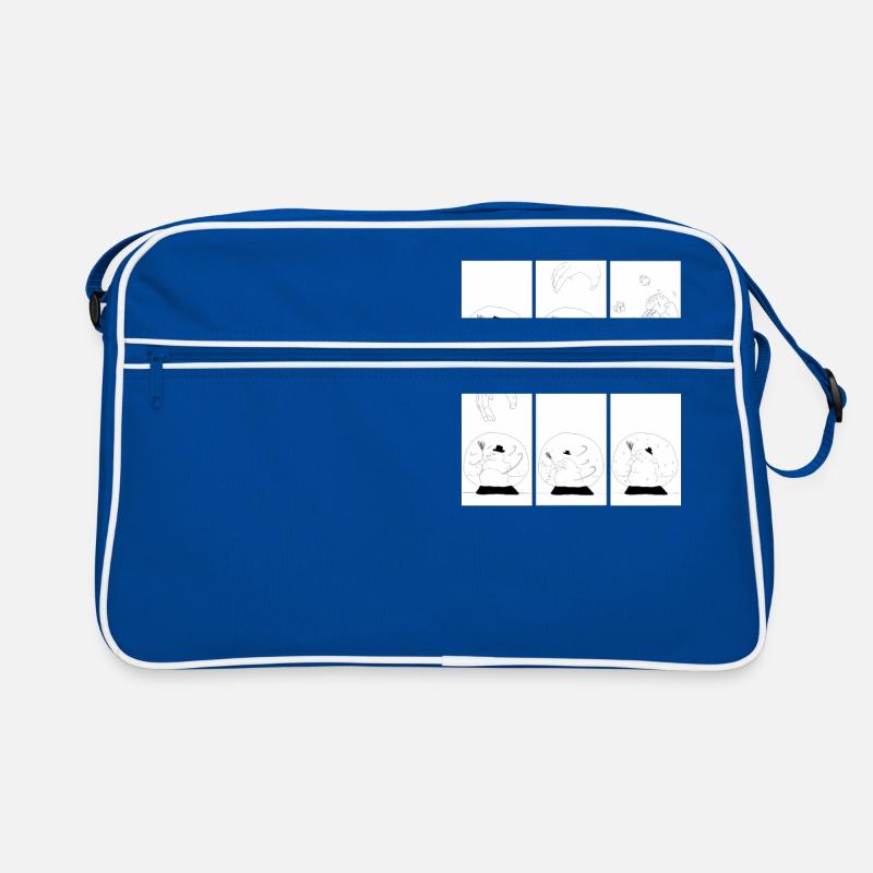 Lustiger kotzender Schneemann Glaskugel Winter Eis Retro Tasche