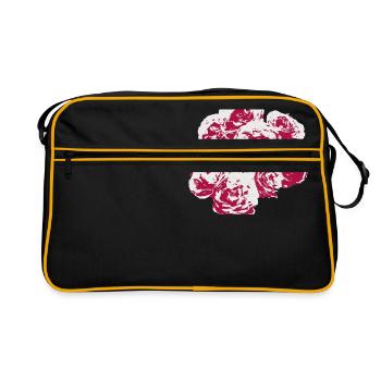 Roses shaded - Retro Bag - black/gold - Front