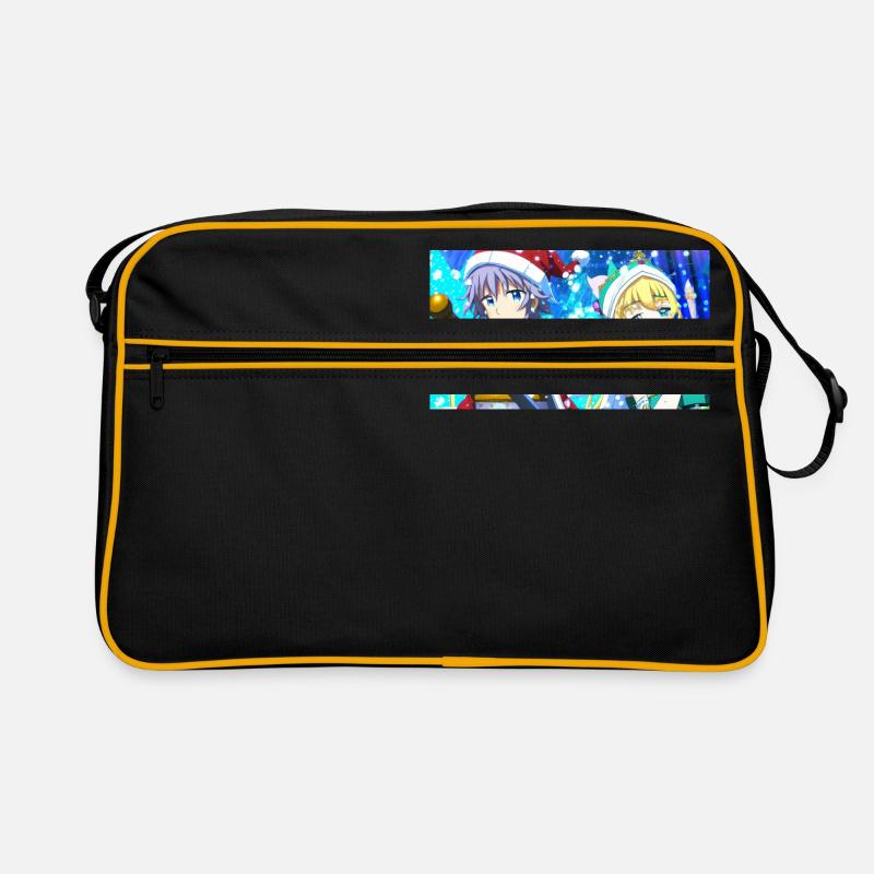 Noël dans le style anime Isekai. - Sac Retro - noir/or