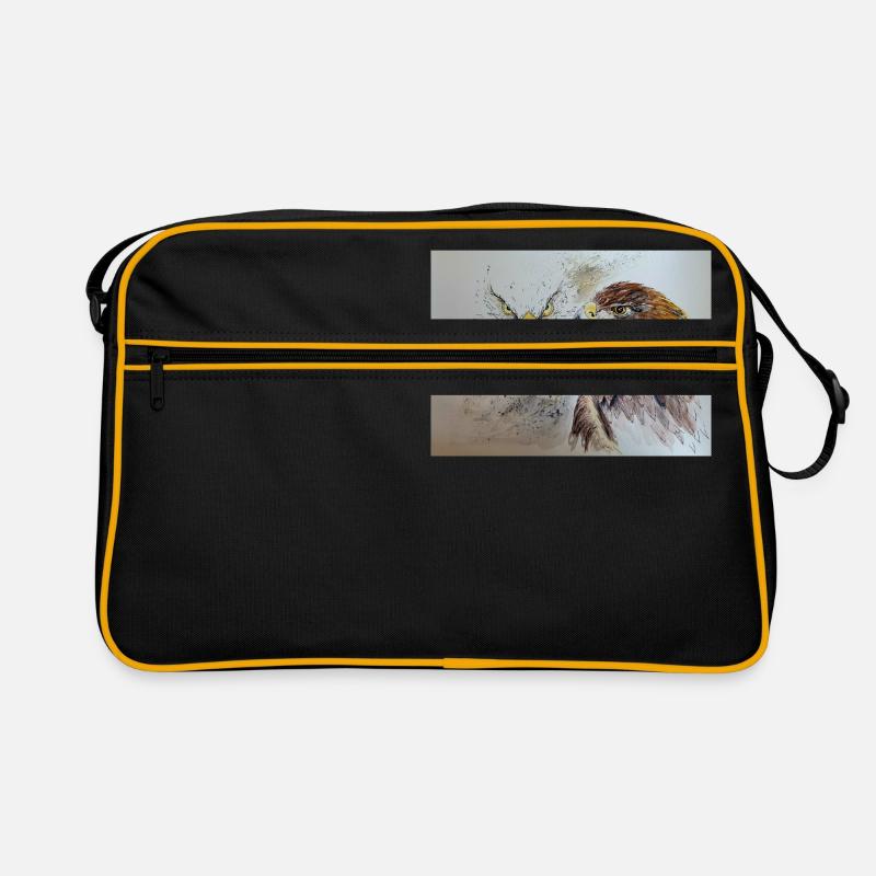 Adler - Retro Tasche - Schwarz/Gold