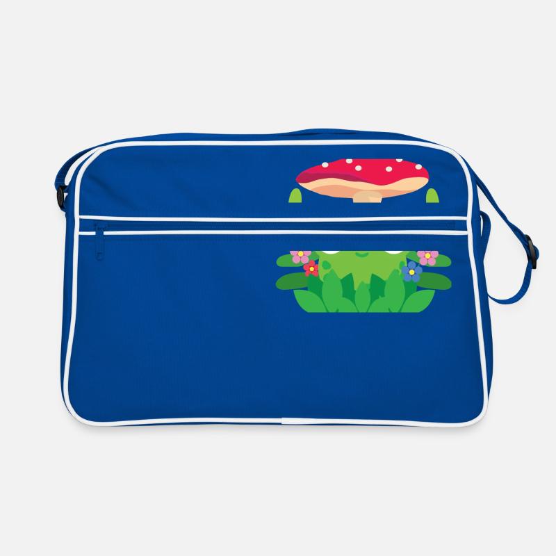 Mignon grenouille Cottagecore avec fleurs et champignons Sac Retro