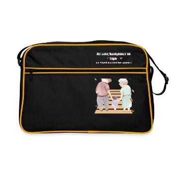 Grandparents Day T-Shirt - Retro Tasche - Schwarz/Gold - Vorne