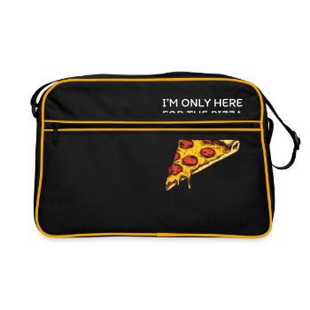 I'm Only Here For The Pizza - Retro Bag - black/gold - Front