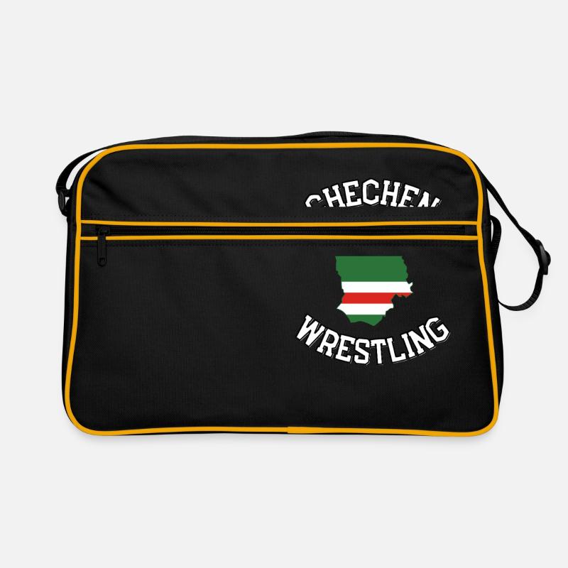 Chechen Wrestling - Retro Tasche - Schwarz/Gold