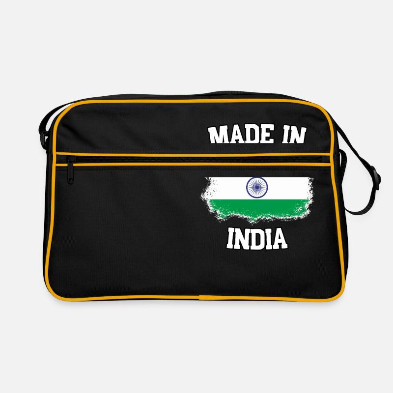 Fabriqué en Inde - Sac Retro - noir/or