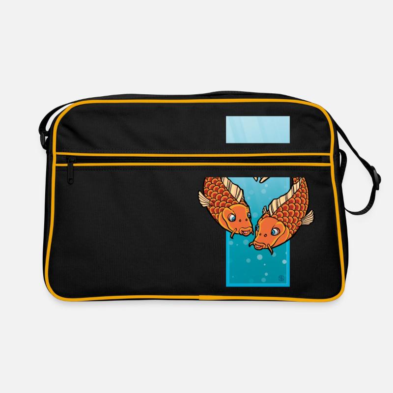 The Pisces-heart - Retro Tasche - Schwarz/Gold