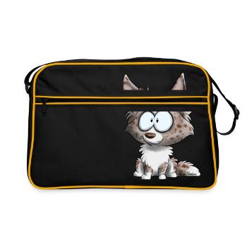 I'm Border Collie - Merle Red - Retro Bag - black/gold - Front