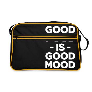 Bonne nourriture est bonne humeur - Sac Retro - noir/or - Devant