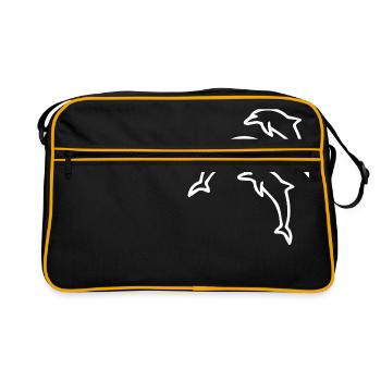 Dauphins - Sac Retro - noir/or - Devant