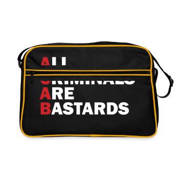 All Criminals are Bastards - Retro Bag - black/gold - Front