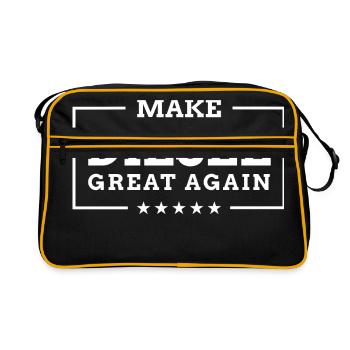 Make Diesel Great Again - Lustiger Abgasskandal - Retro Bag - black/gold - Front