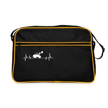 Chargeuse sur pneus battement de coeur chargeuse - Sac Retro - noir/or - Devant