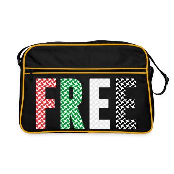 Palestine libre - Sac Retro - noir/or - Devant