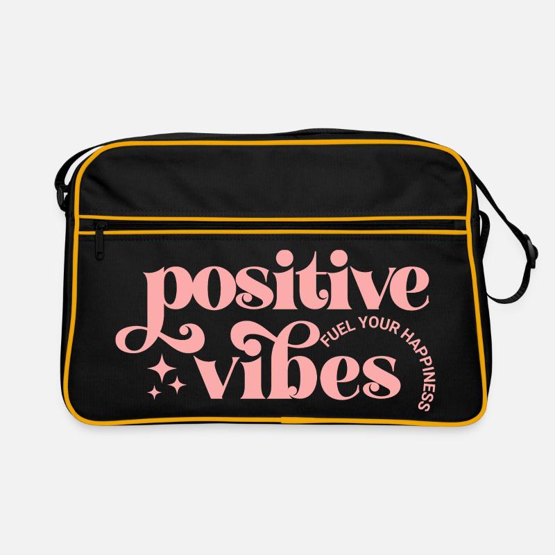 Vibes Positives en Typographie Rose Sac Retro