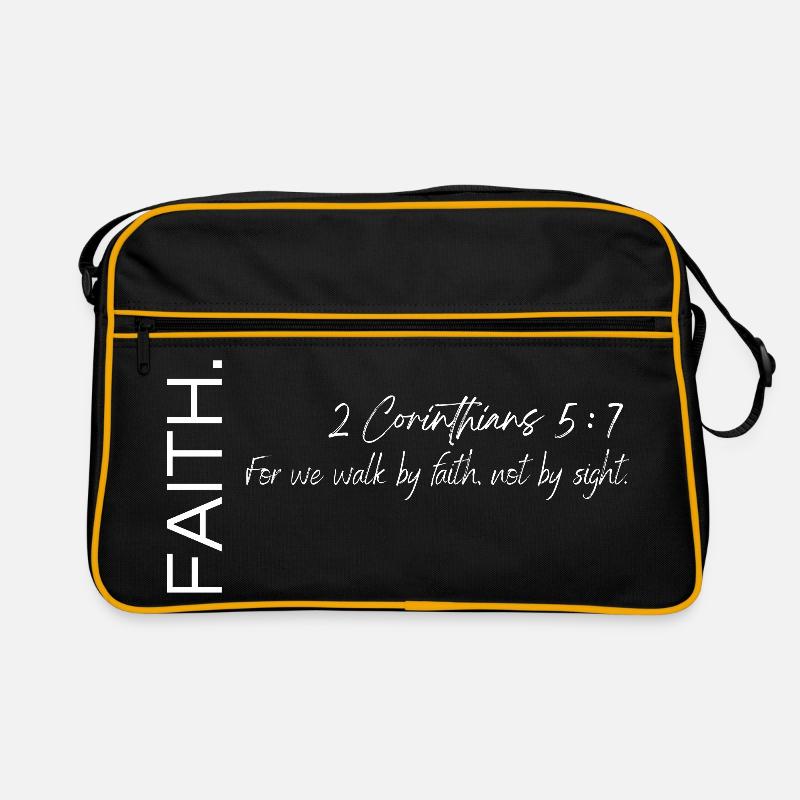 Glaube - 2. Korinther 5,7 Christlicher Plan Retro Tasche