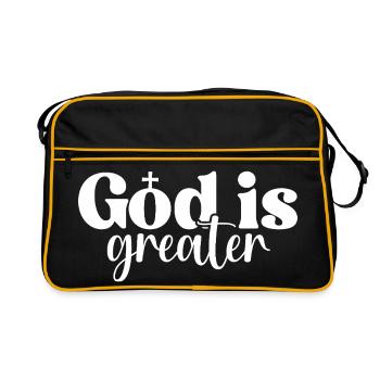 Dieu est plus grand - Sac Retro - noir/or - Devant