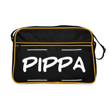 Pippa name - Retro Bag - black/gold - Front