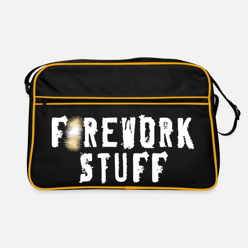 Fireworks Text Retro Bag