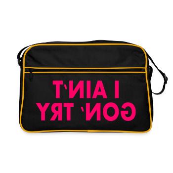 i aint gon try - Sac Retro - noir/or - Devant