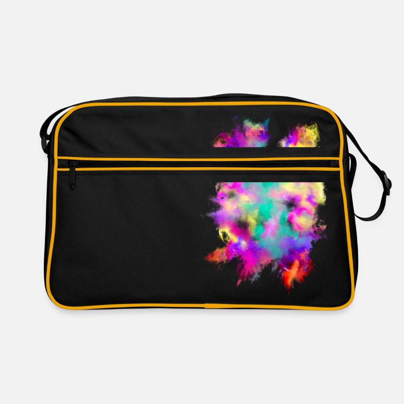 explosion de couleur - Sac Retro - noir/or