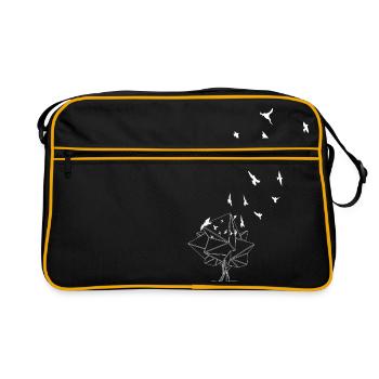 birds_special_white - Sac Retro - noir/or - Devant
