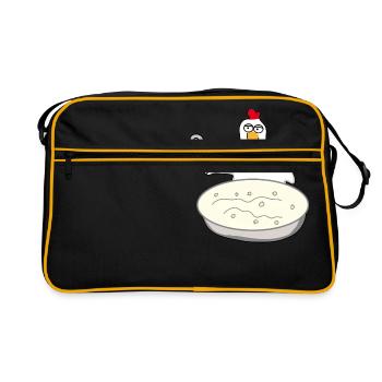 Soupe de poulet | poulet | Hahn | Henne | Koch | agriculteur - Sac Retro - noir/or - Devant