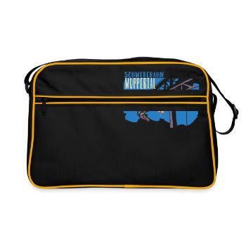 Neue Schwebebahn aus Wuppertal - Retro Tasche - Schwarz/Gold - Vorne