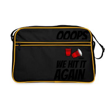 Oops we hit it again Beer Pong - Retro Bag - black/gold - Front