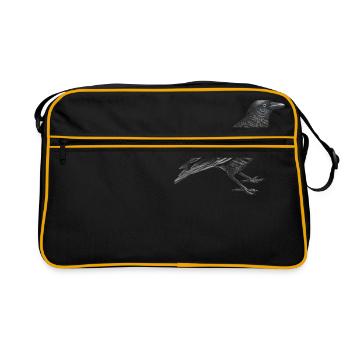 crow bird - Retro Bag - black/gold - Front