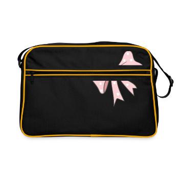 pink bow - Retro Bag - black/gold - Front