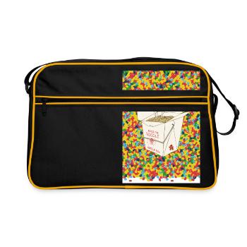 boîte de nouilles - Sac Retro - noir/or - Devant