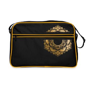 Mandala No.4 Gold - Retro Tasche - Schwarz/Gold - Vorne