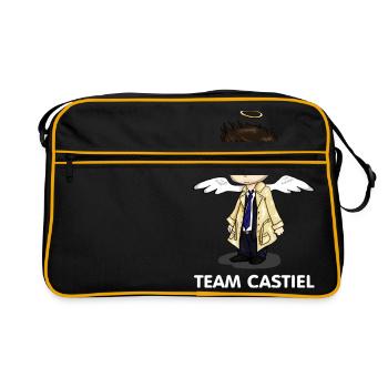 Team Castiel (dark) - Retro Bag - black/gold - Front
