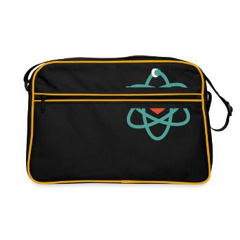We love science! - Retro Bag - black/gold - Front
