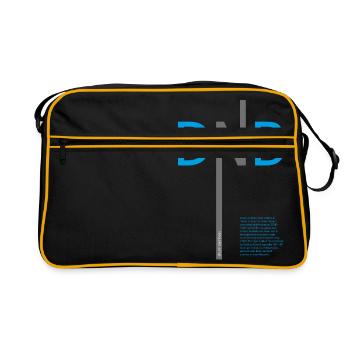Drum and Bass DNB - Retro Bag - black/gold - Front